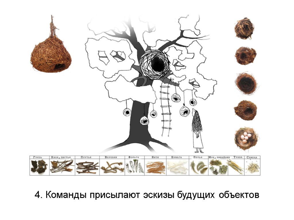 4. Команды присылают эскизы будущих объектов